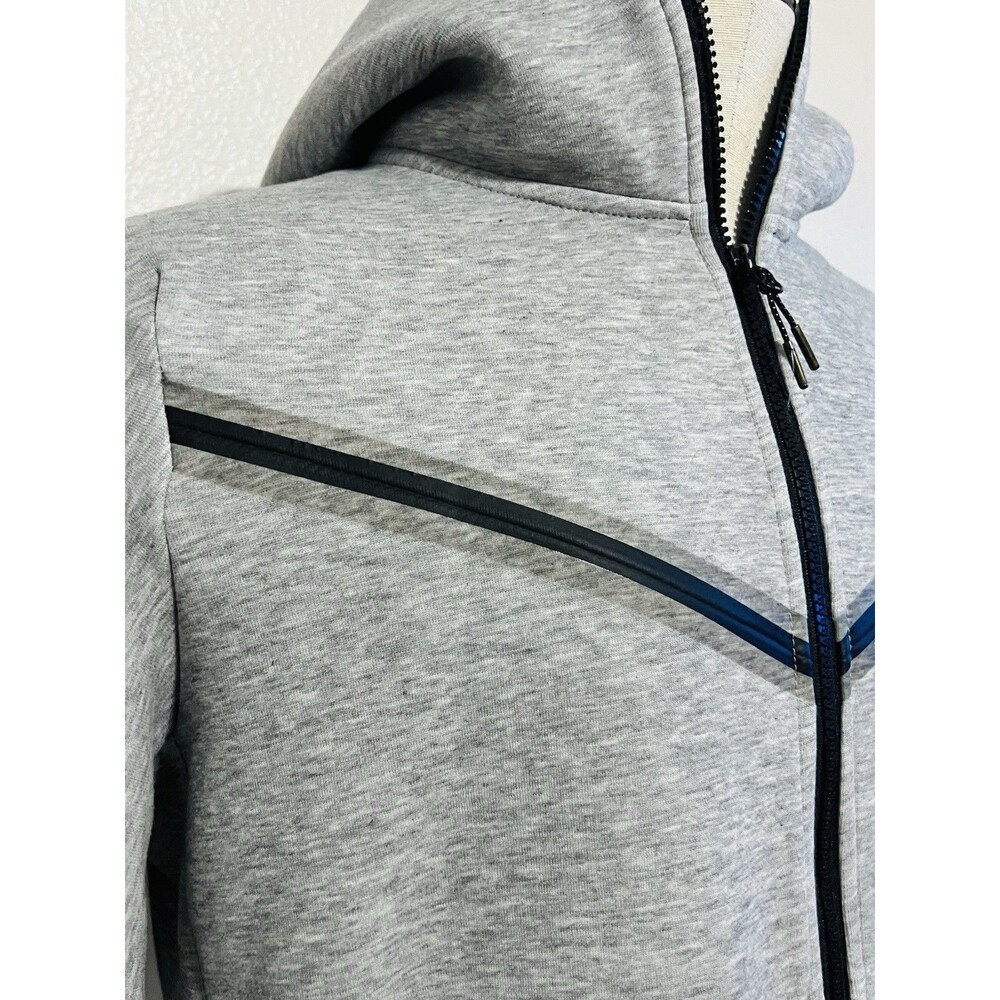 Nike Sportswear Tech Fleece Hoodie Mens Large Gray Full Zip Jacket CU4490-063 - Picture 3 of 9